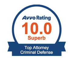 AVVO Rating 10.0 superb Top Attorney Criminal Defense